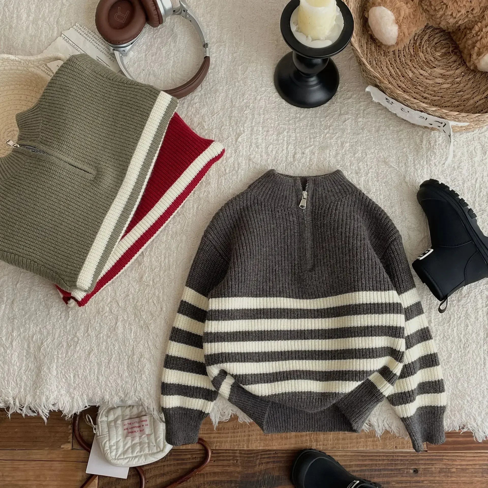 Childrens Clothing Sweater New Autumn 2024 New Loose and Versatile Casual Sweater