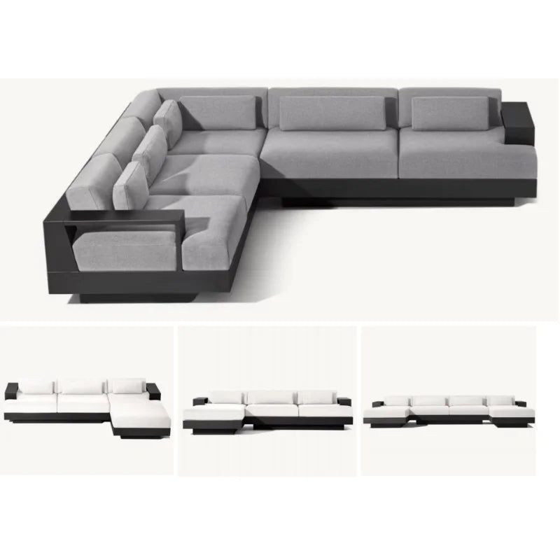 Metal Furniture Villa Leisure Sofas Patio Outdoor Furniture Wholesale High End Patio Outdoor Garden Sofa Sets