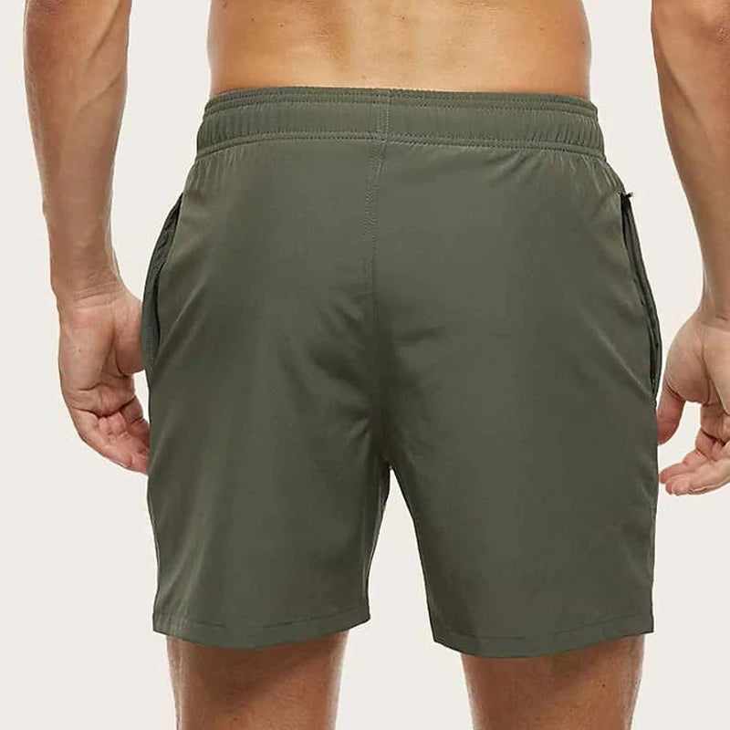 Men's Swim Trunks Summer Swimming Board Shorts Quick Dry Beach Shorts with Side Pockets and Mesh Lining Swimwear Bathing Suit