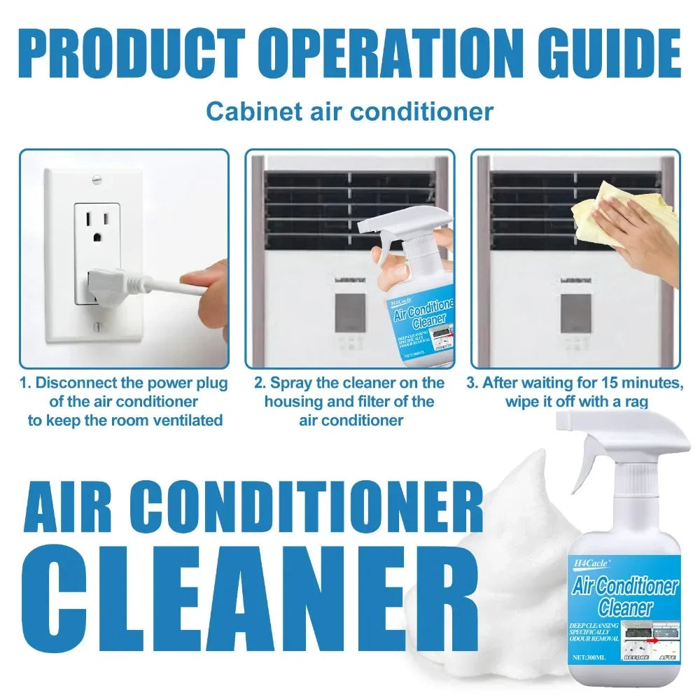 Air Conditioner Cleaning Spray Household Cleaning Products Deodorizer Radiator Cleaner Fan Cleaner Multi-Purpose Foam Cleaner