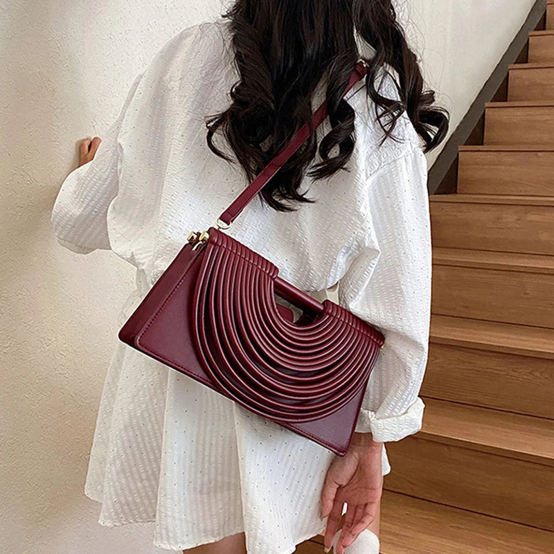 Luxury Evening Handbag For Women Golden Noodle Knot Design Dinner Party Clutch Bag Luxury Designer Square Crossbody Bags