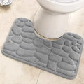 U-shaped Bathroom Mat Pebble Pattern Floor Mat Home Entrance Carpets Bedroom Toilet Bathroom Door Absorbent Non-Slip Foot Pad발매트