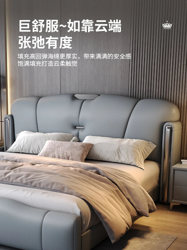 European Sleeping Bed Princess Platform Double Luxury Massage Bed Design Full Storage Sofa Letto Matrimoniale Trendy Furniture