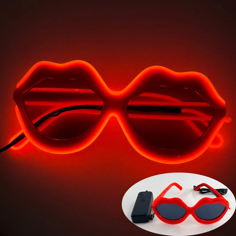 LED Just Married Glasses Wedding Bride To Be Surprise Gift Couple Glasses Souvenirs Glowing Heart Glasses Married Sunglasses