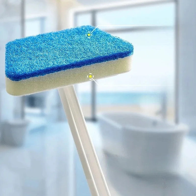 Cleaning Brushes  Bathroom Accessories Wall Cleaning Sponge Hanging Long Handle Removable Floor Bathtub Home Household