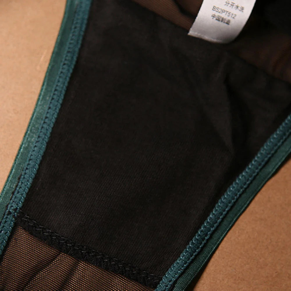 Women's Underwear see Through Seamless Panties Wide Brimmed Mesh Sheer Sexy Lace Ladies Light Girls Low Waist Briefs