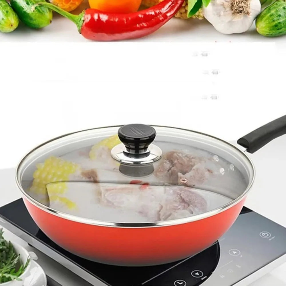 Durable Universal Pot Cover Tempered Glass Visible Pot Lid Anti-scalding Round Cookware Parts Kitchen Accessories
