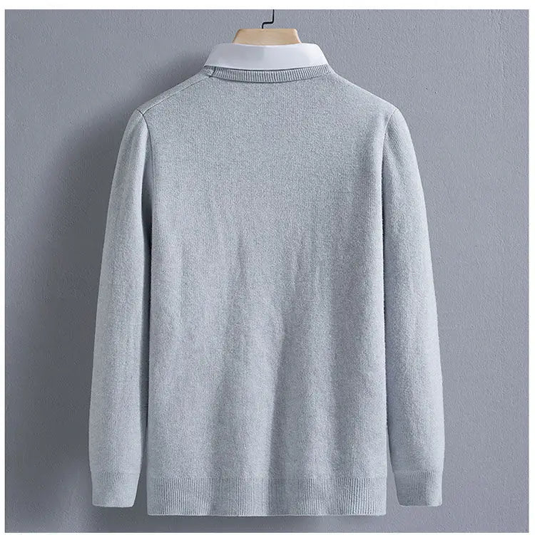 Men's Clothing Autumn Winter Long Sleeve New Tops T-Shirts Round Neck Fashion New Comfortable Solid Color Sweaters