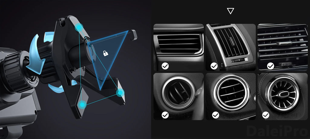 Foldable Phone Holder Car Wireless Charging Phone Mount Universal Phone Holder Intelligent Induction Electric Rotation Charger