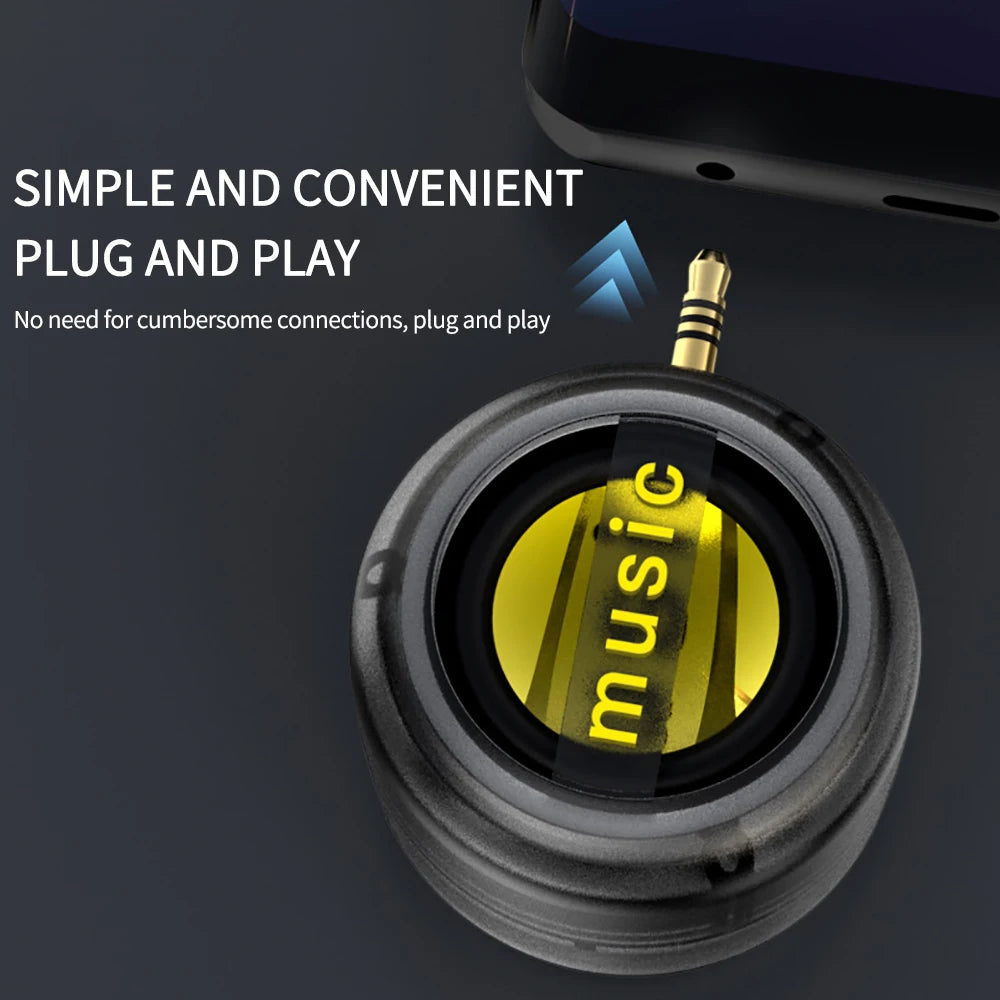 Portable Mini Speaker Universal 3.5mm Plug in Jack Mini Sound Box  Mobile Phone Speaker Amplifier External Wired Speakers
