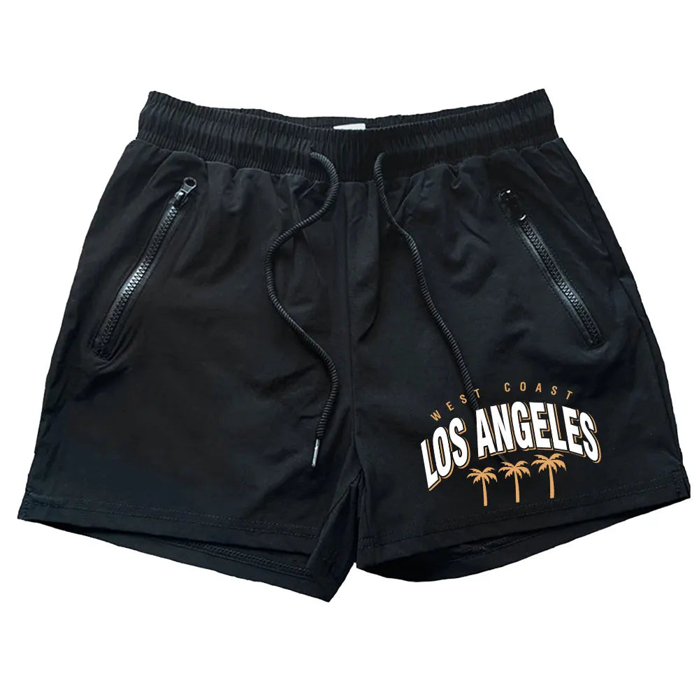 Men's Swimming Trunks Summer Gyms Fitness Bodybuilding Coconut Tree Print Beach Shorts Boxer Trunks Men Running Sport Sportwaer