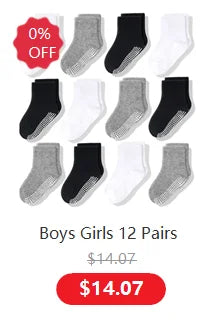 Boys 6 Pack Non Slip Baby Socks for 0-24M Newborn Bebe Girls Grips Anti Skid Ankle First Walker Infant Kids Cotton Sock 2021