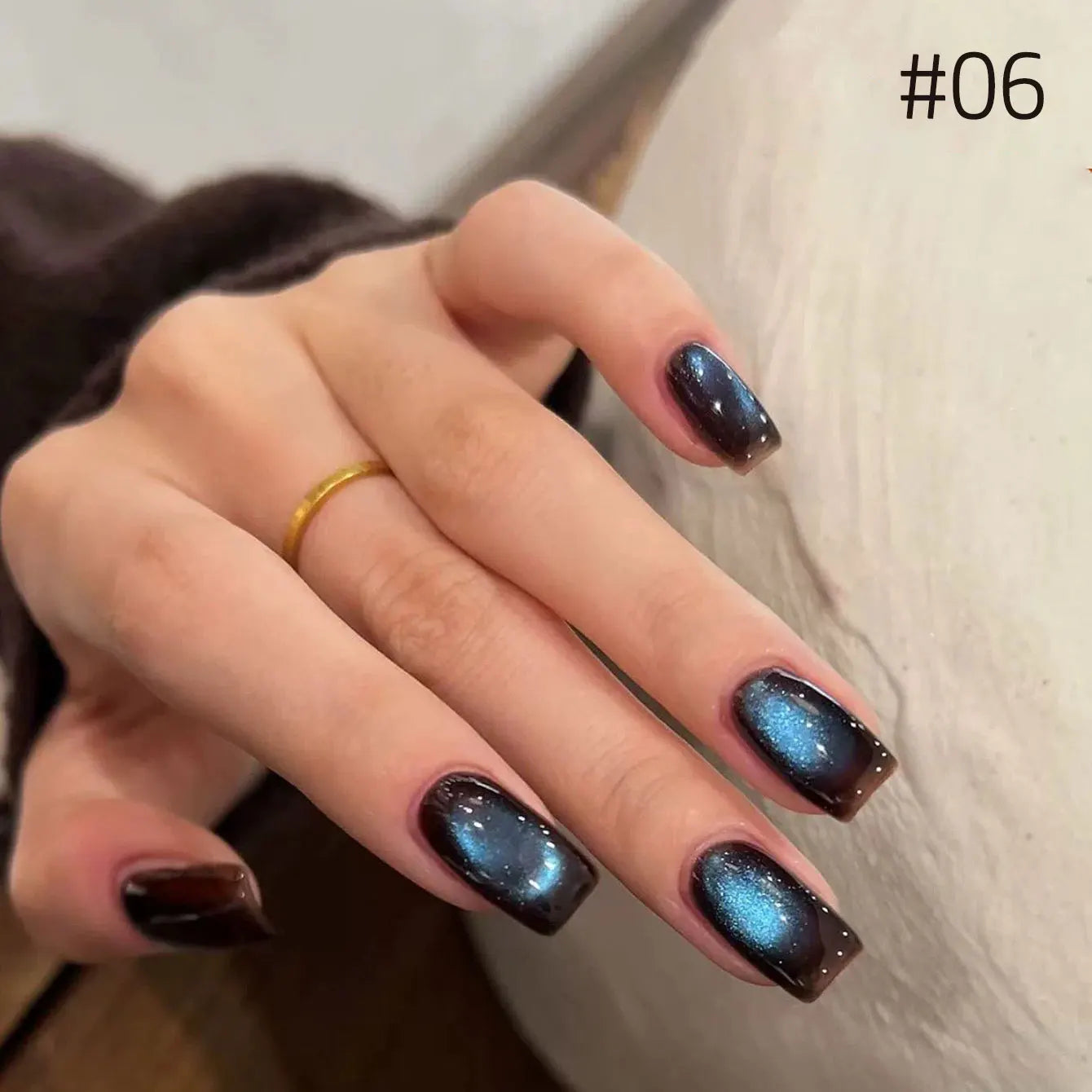 10ML 1-10PCS Sunrise Cat Eye Nail Glue Popular Winter Red Colors Silk Glass Bead Chasing Light Magnet Cat Eye Nail Polish Gel