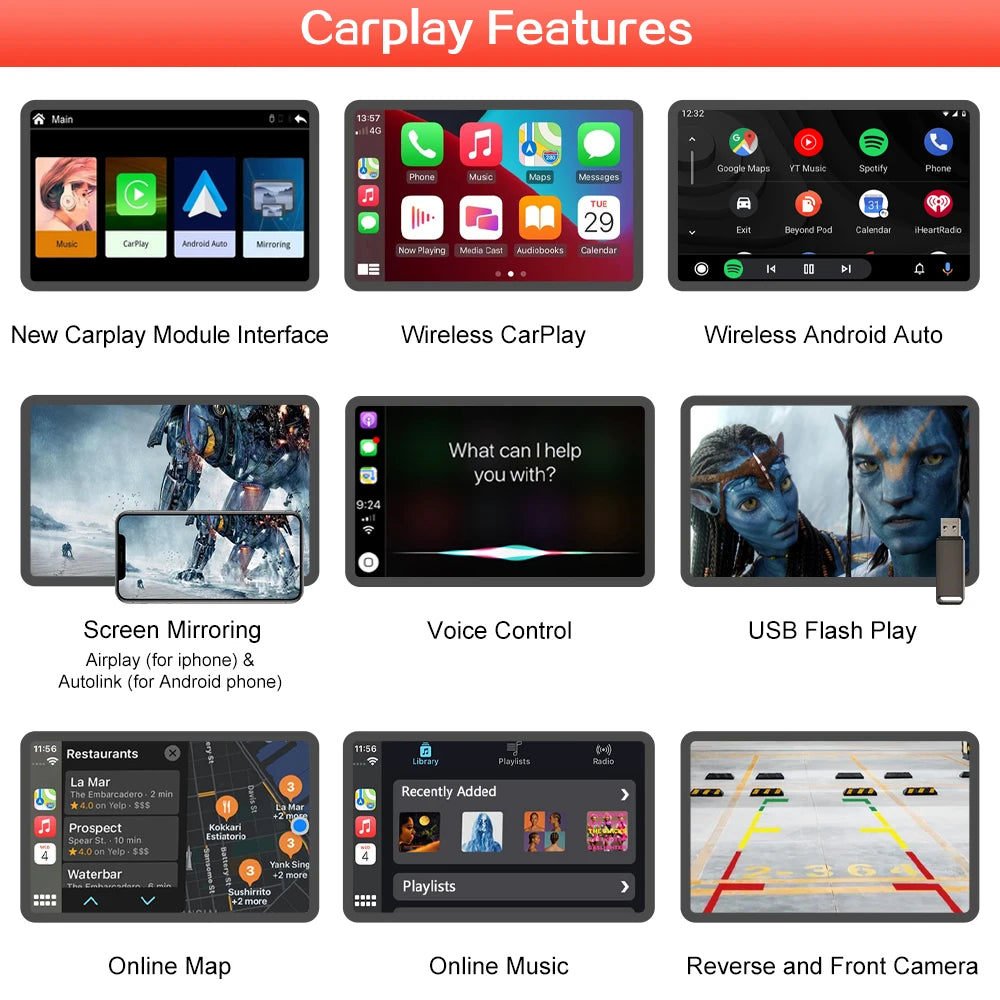 Wireless Carplay Becker Module For Mercedes Benz Class C W204 C204 S204 NTG 4.5 Support Android Auto Mirroring GPS Navigation