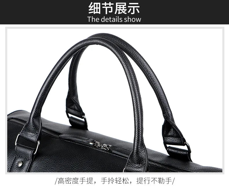 Men's Travel Bag Luxury Large Capacity  Luggage Duffle Bag Leather Portable Durable Crossbody Gym Purse Handbag Luggage Outdoor