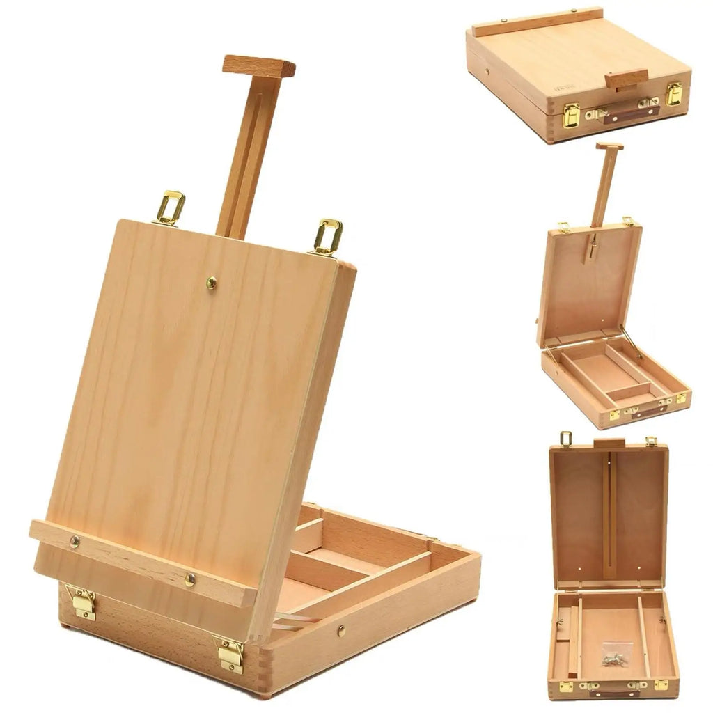 Wooden Drawing Easel with Storage for Art Supplies and Sketching