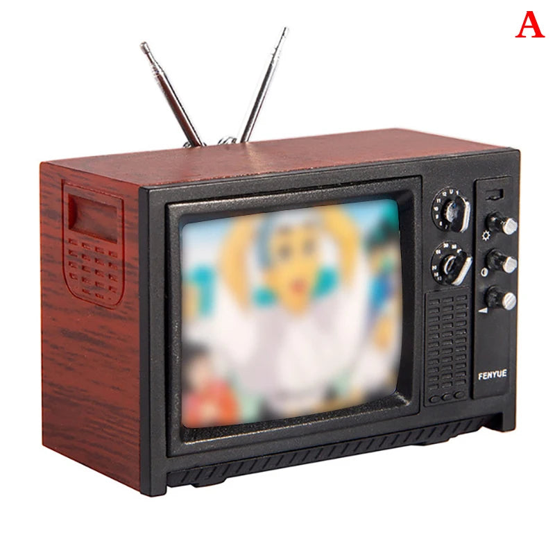 Dollhouse Audio TV Ornament in 1/12 Scale, Miniature Living Room Decor for Doll’s House, Micro Scene Toys