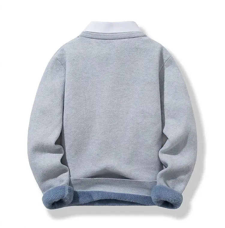 Men's Clothing Autumn Winter Long Sleeve New Tops T-Shirts Round Neck Fashion New Comfortable Solid Color Sweaters