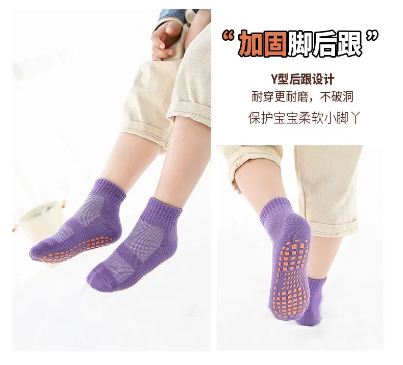 1 Pair Cartoon Children Teenagers Short Socks Boys Kids Men Sock Non-slip Sports Football Socks 1 To 10 Year