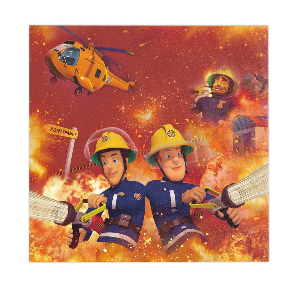 Fireman Sam Party Supplies Disposable Tableware Set Paper Plates Cups Tablecloth Fire Truck Birthday Party Decor Boys Baby Showe