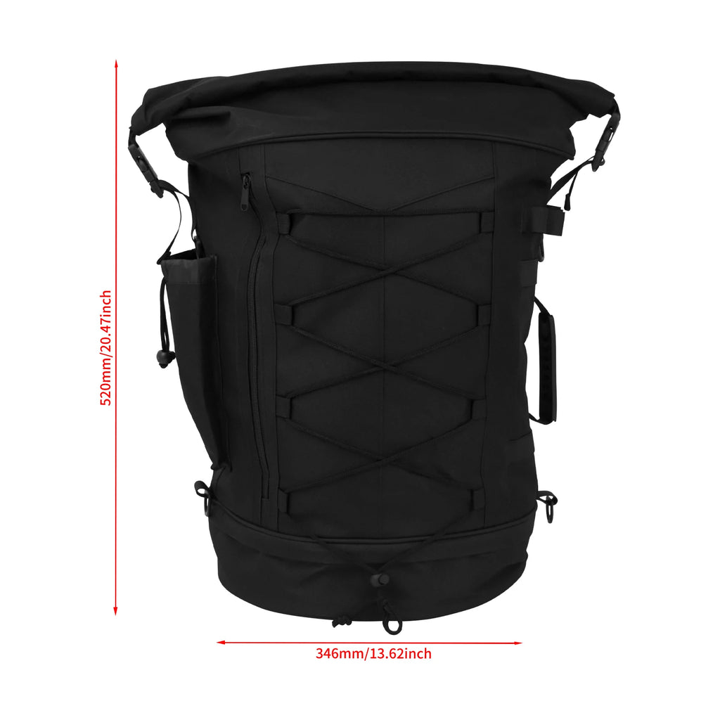 Motorcycle 50L-85L Luggage Backpack Sissy Bar Backrest Bag With Straps Universal For Most Motorcycles Expandable Tail Rack Bag