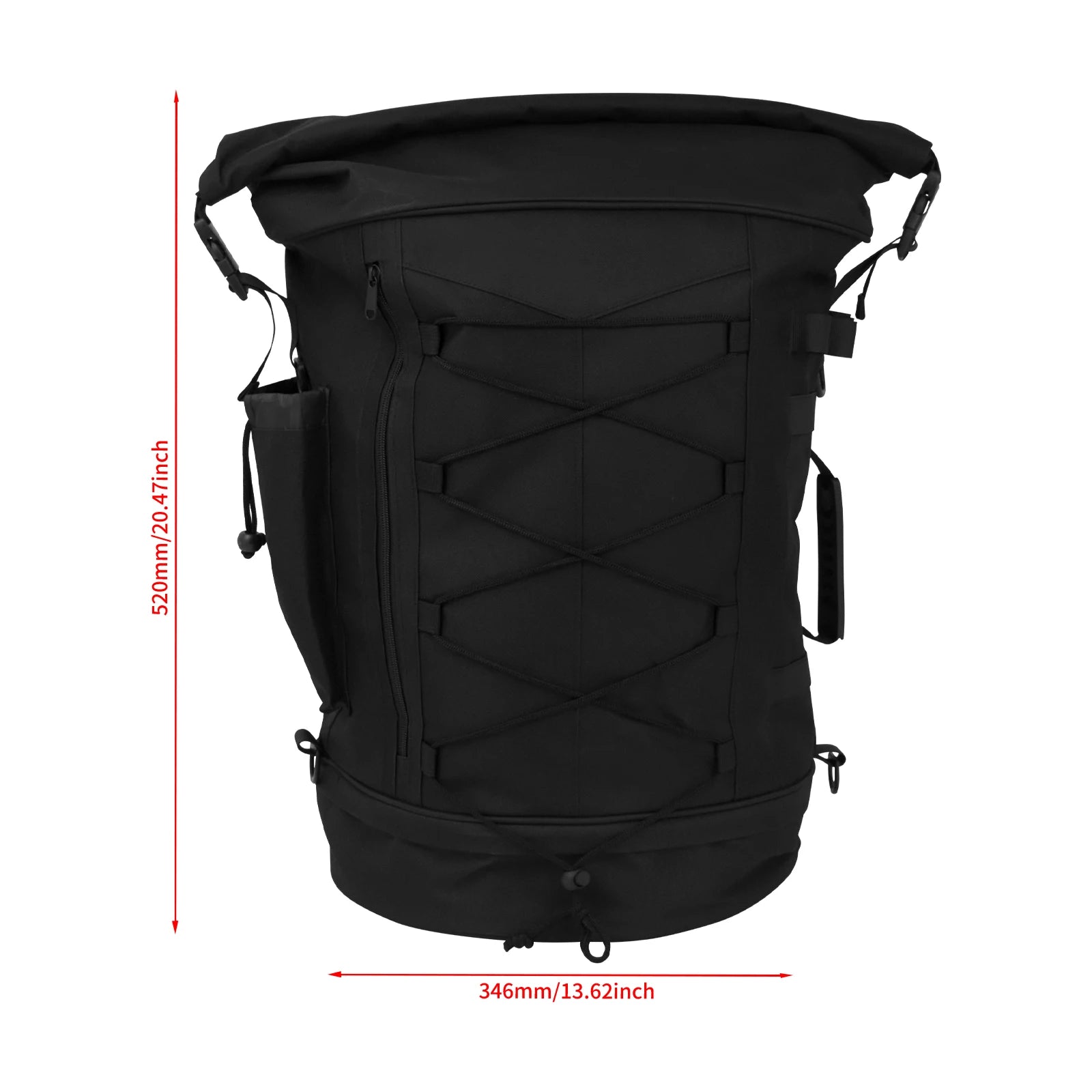Motorcycle 50L-85L Luggage Backpack Sissy Bar Backrest Bag With Straps Universal For Most Motorcycles Expandable Tail Rack Bag