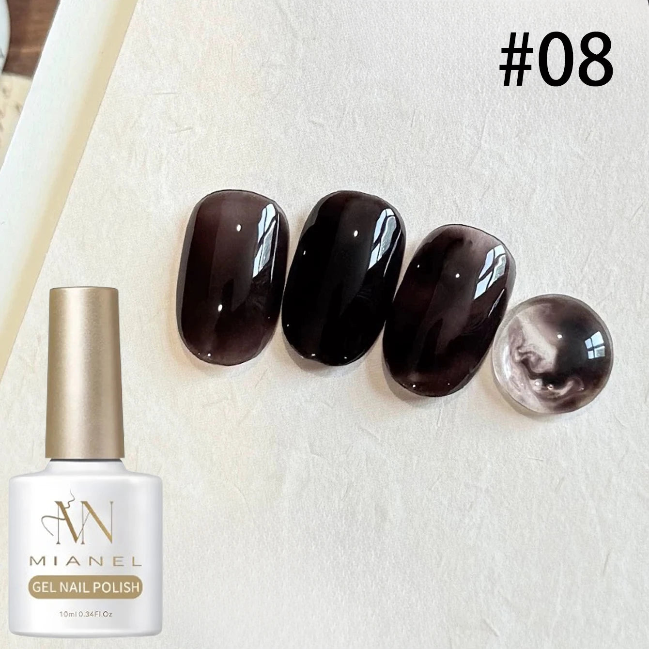 10ML 1-8pcs Autumn Brown Amber Series Jelly Gel Nail Polish Leopard Nails Popular Online Celebrity Ice Clear Caramel Nail Polish