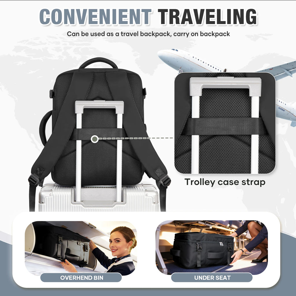 Ryanair 40x30x20 Luggage Cabin Bag, 40x30x20 Bag Men Women 15.6inch Laptop Bag Business  Travel Backpack，College School Backapck