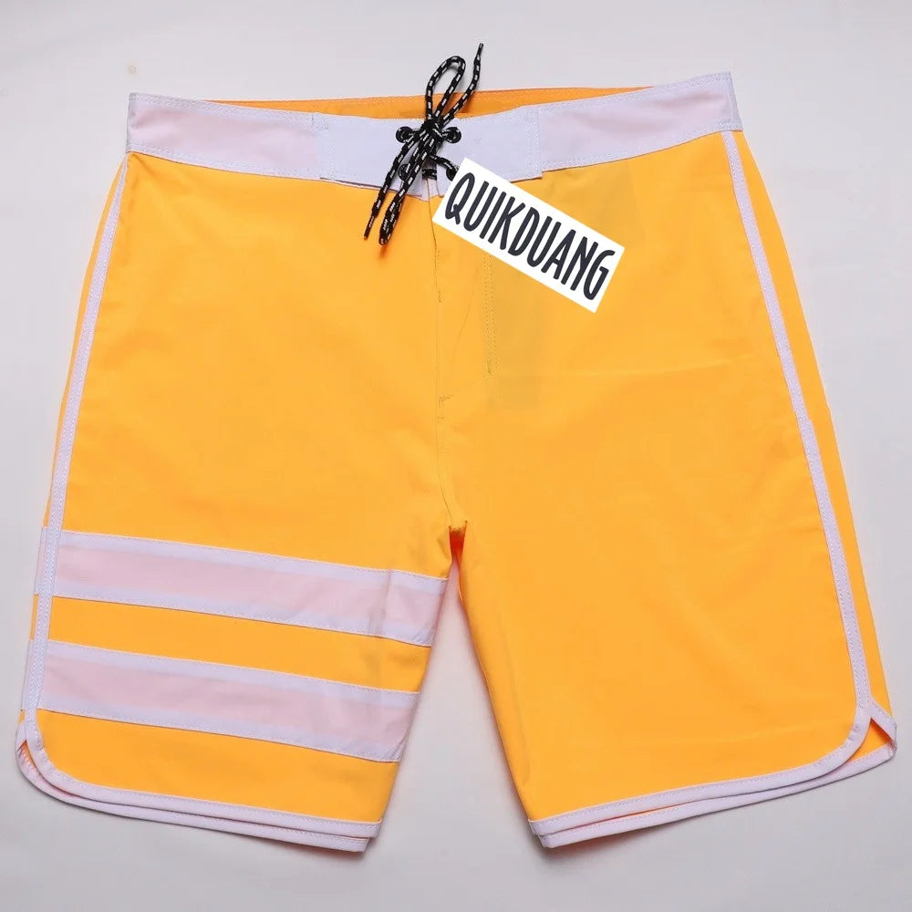 New Fashion Men's Waterproof Stretch Surf Pants Quick-Dry Bermuda Boardshorts Casual Spandex Swimming Trunks Beach Shorts T04