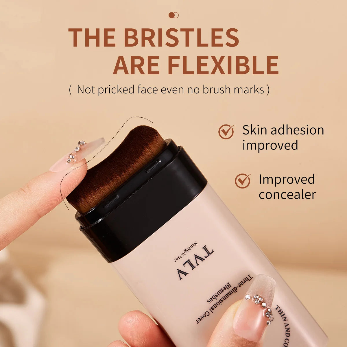 Waterproof concealer can cover defects for a long time, light and non greasy natural makeup effect