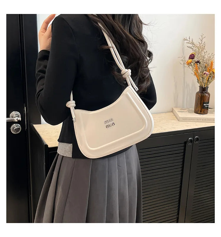 Korean style fashion niche women's crescent bag 2025 autumn new handbag, high-end multifunctional crossbody bag shoulder bag