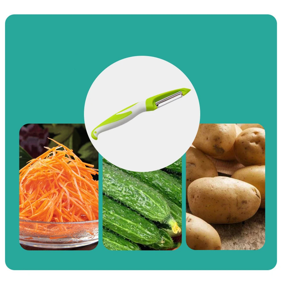 Vegetable and fruit peeler, suitable for kitchen, fruit, vegetable and potato peeler, ergonomic non-slip handle and sharp blade.