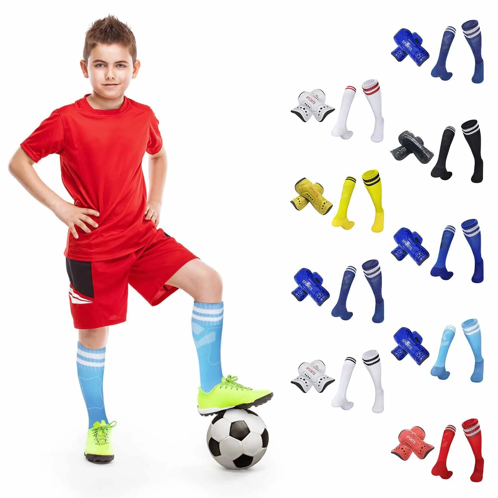Professional Football Socks for Kids Boys Sports Long Tube Rubber Anti-Slip Man Soccer Thickened Towel Bottom Sweat Absorbing