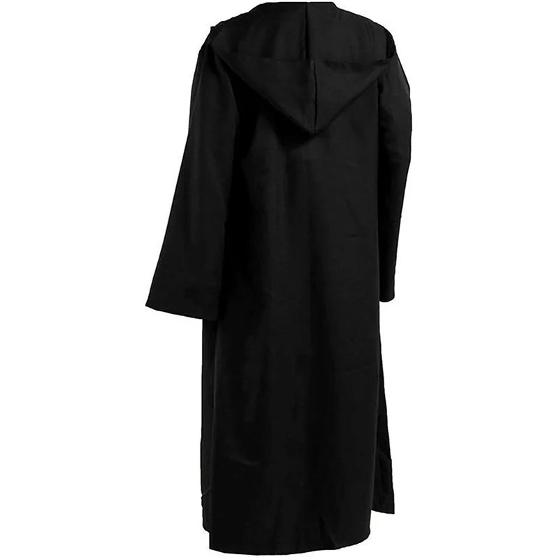 Halloween Festival Costumes Solid Long Robe Cosplay Costumes Abayas Hooded Punk Style Cloak Medieval Gothic Cape Novelty