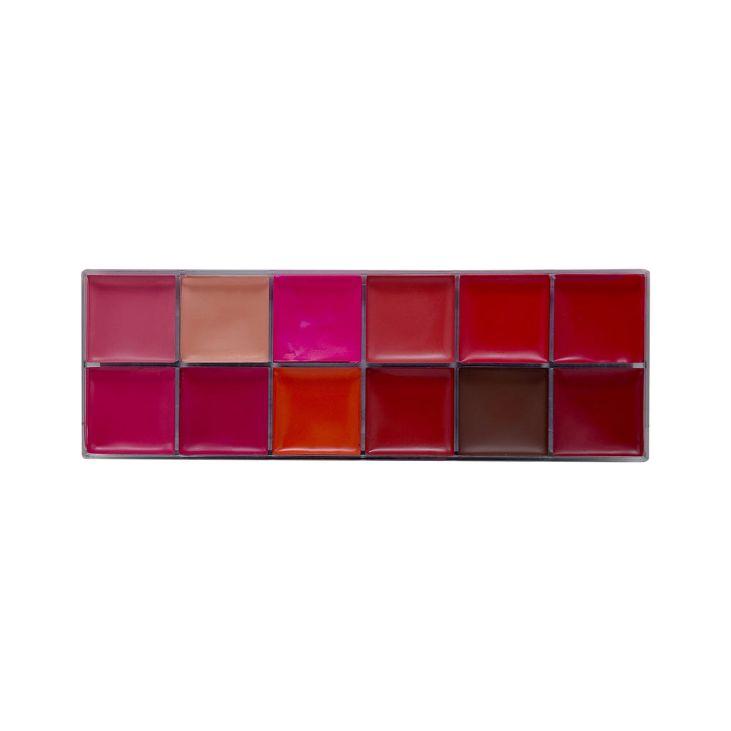A 12 - color moisturizing long - lasting matte lipstick palette - lip cosmetics for nude makeup. It gives beautiful