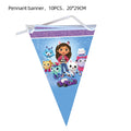 Gabby Doll's House Party Supplies Tableware Paper Plate Ballon Tablecloth for Kids Boys Birthday Party Decorations Baby Shower