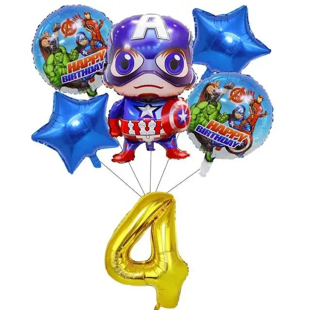 Marvel The Avengers Birthday Supplies Disposable Plate Napkin Cup Tablecloth Balloon for Kids Boy Superhero Party Decorations
