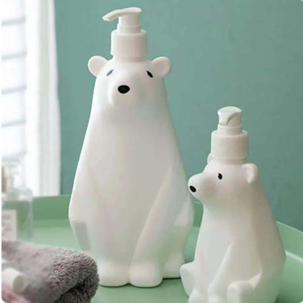 450ml Cute Bear Shape Soap Dispenser Liquid Shampoo Shower Gel Lotion Dispensing Bottle Hand Sanitizer Kitchen Press Pumps
