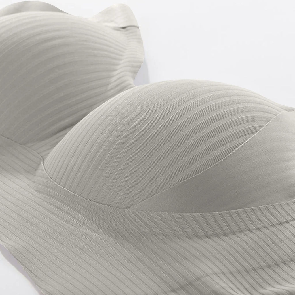 Women Large Size Bra Female Soft Support Seamless Underwears Comfortable Gathering No Steel Ring Light Thin Breathable Bras