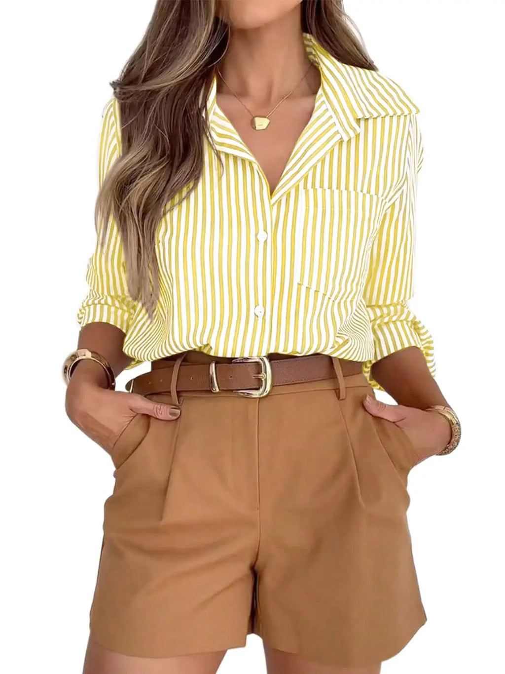 Woman Clothing Informal Long Shirt Shirt, Women's Lingerie, Cardigan Open And Stylish, Polyester Style, Full Decorative Length