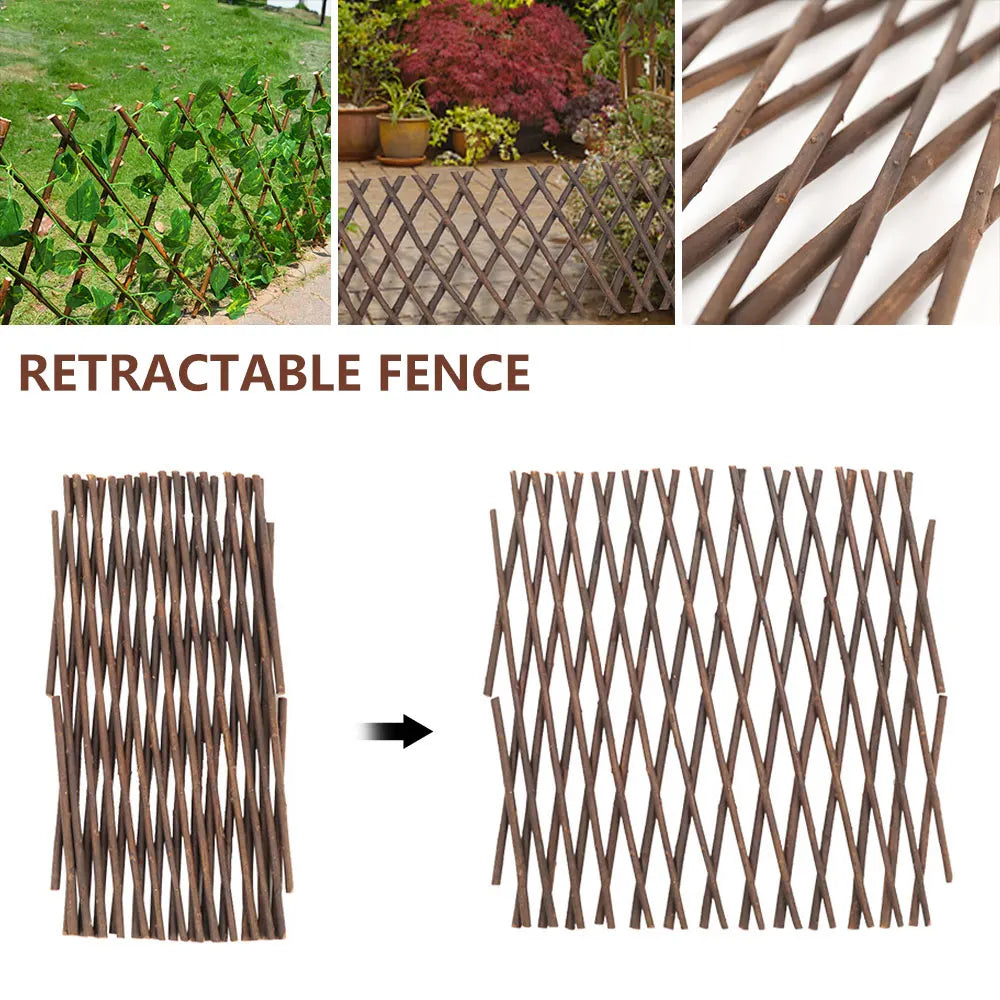 Garden Trellis Expanding Willow Trellis Plant Support Plant Climbing Lattice Yard Fence Decoration Ornaments for Garden Hot Sale