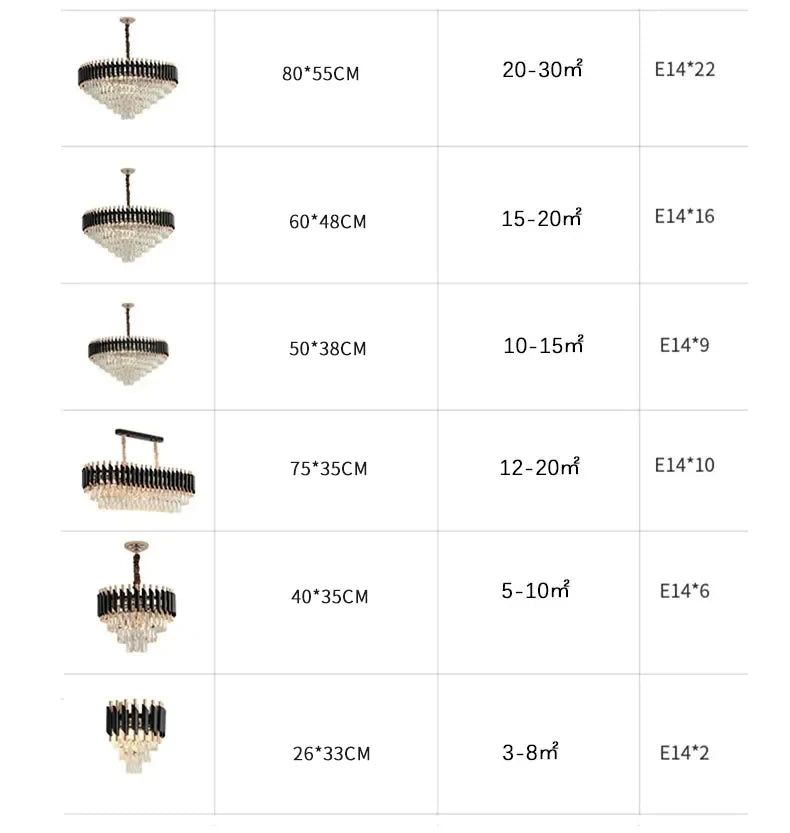 Luxury Modern Living Room Crystal Ceiling Chandelier Lighting Light Lustre Indoor Dining Bedroom Home Decor Hanging Pendant Lamp