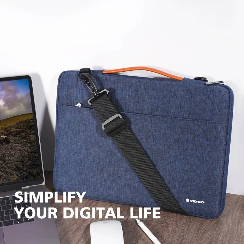 NIDOO Laptop Bag Sleeve 10 13 14 15.6 Inch Waterproof Notebook Case For Macbook Air Pro Computer Shoulder Handbag Briefcase