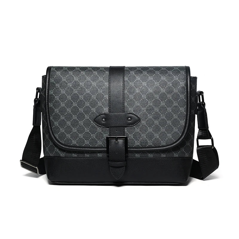Business Leather Large Crossbody Bag for Men Bags Designer Casual Man Messenger Bag Male Sling Pack Work Shoulder Bag Luxury