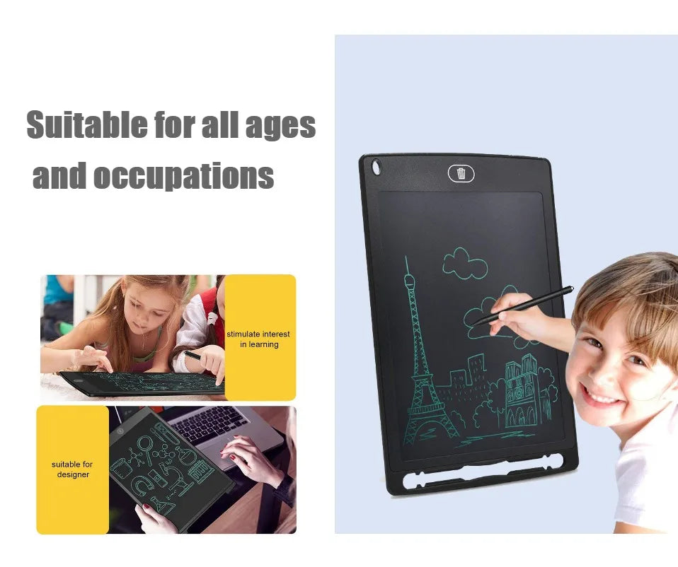 8.5'' LCD Writing Tablet Digital Graphic Tablets Electronic Handwriting LCD Drawing Tablet Pad Board Notepad Stylus Pen for Kids