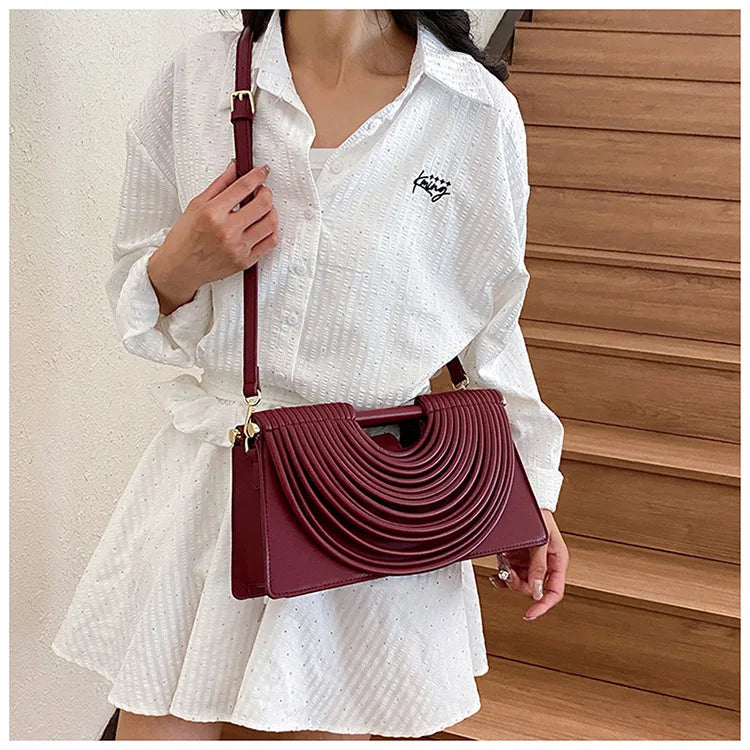 Luxury Evening Handbag For Women Golden Noodle Knot Design Dinner Party Clutch Bag Luxury Designer Square Crossbody Bags
