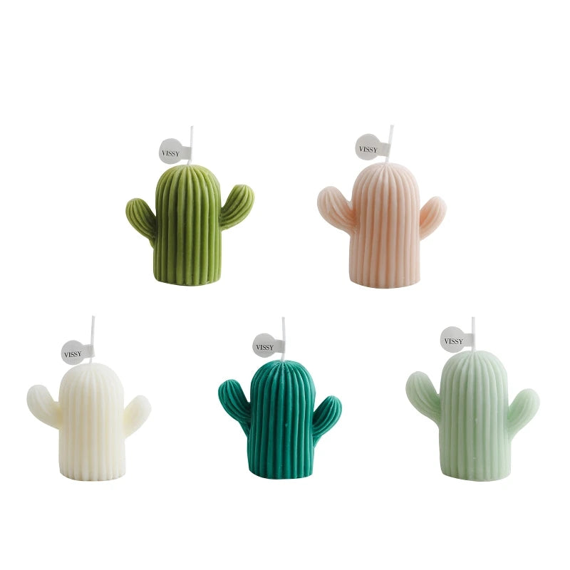 Small Cactus Scented Wax Candles Ornament for Home Bedroom Office Wedding Party Decoration for Cre