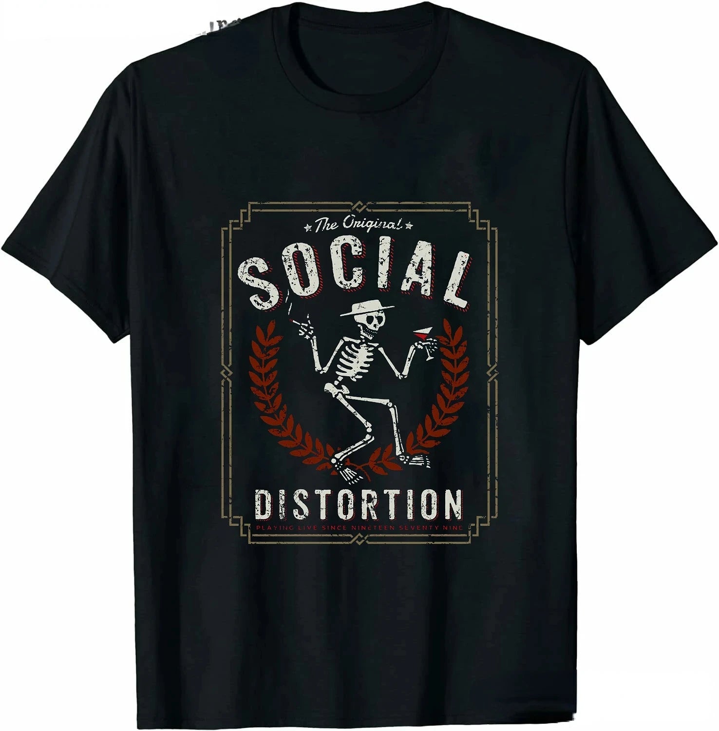 Men Clothing Social Distortion Winged Wheel TShirt Ball and Chain Mens Tshirt Street Hip Hop Style Tees Loose Tops Streetwear