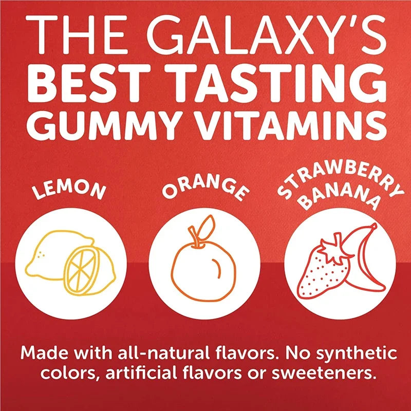 Children's Multivitamin Gummies - Boosts Immunity and Supports Brain Health - with Vitamin C, Omega-3 Fish Oil
