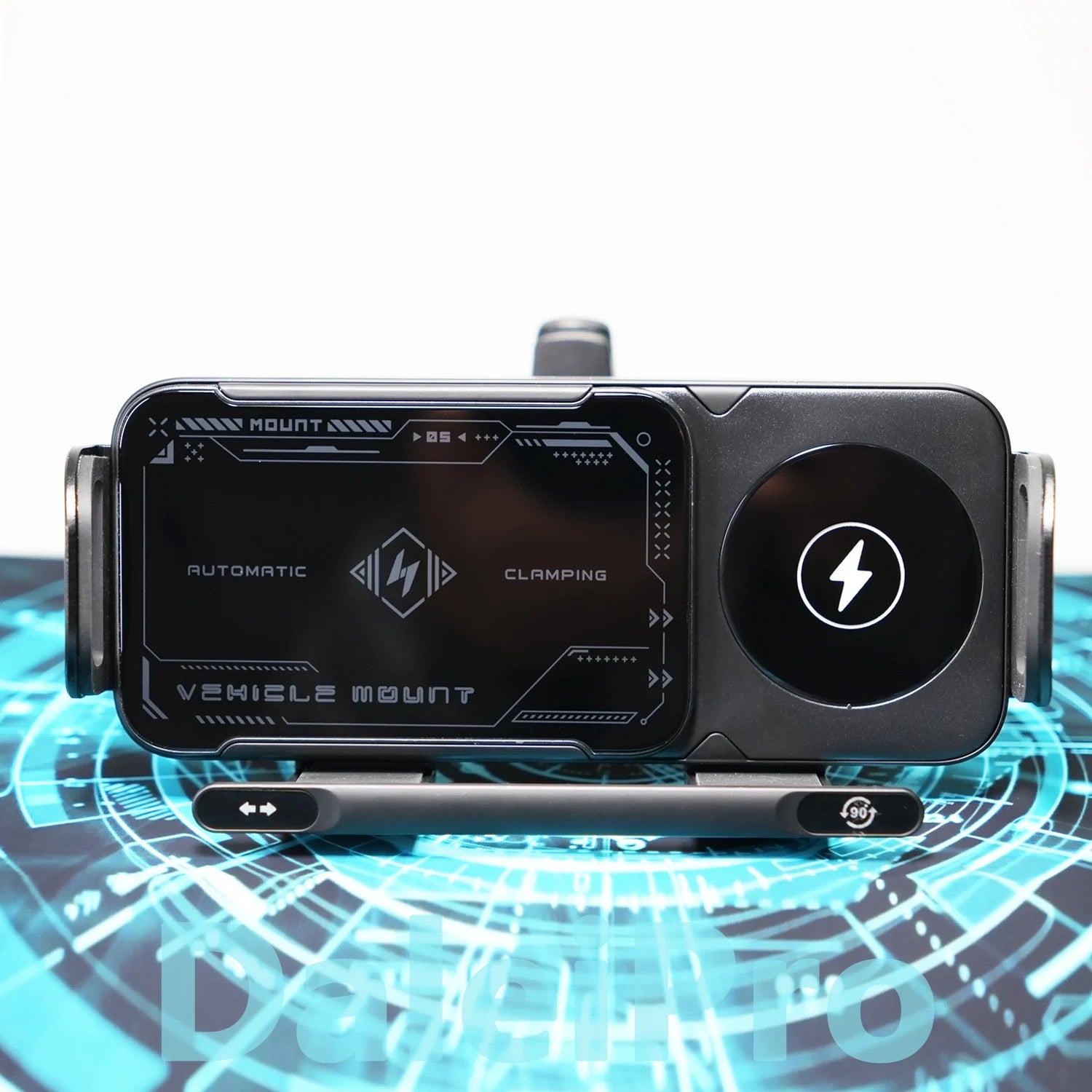 Foldable Phone Holder Car Wireless Charging Phone Mount Universal Phone Holder Intelligent Induction Electric Rotation Charger